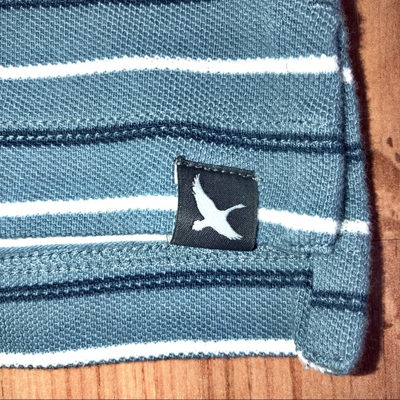 NEW EDDIE BAUER Striped Polo Shirt Blue Medium Men’s NWOT - Picture 3 of 16